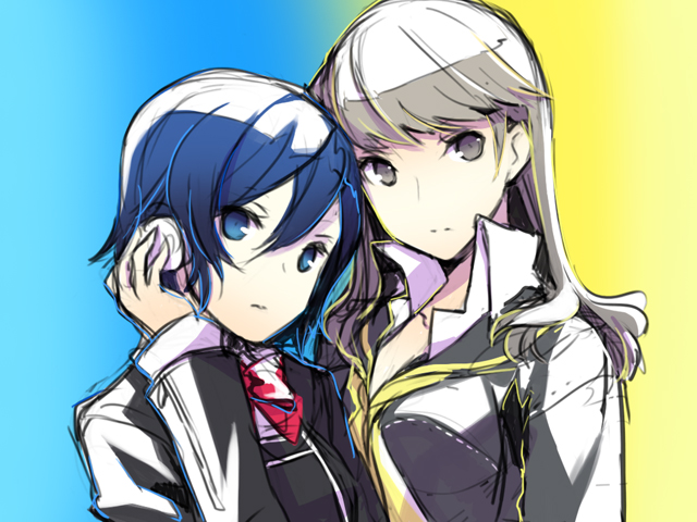 narukami yu and yuuki makoto (persona and 2 more) drawn by h2so4