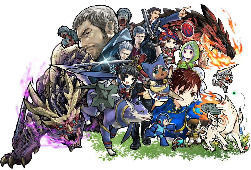 chun-li, mega man, phoenix wright, chris redfield, vergil, and 7 more (street fighter and 12 more) drawn by mash_(masurawo)