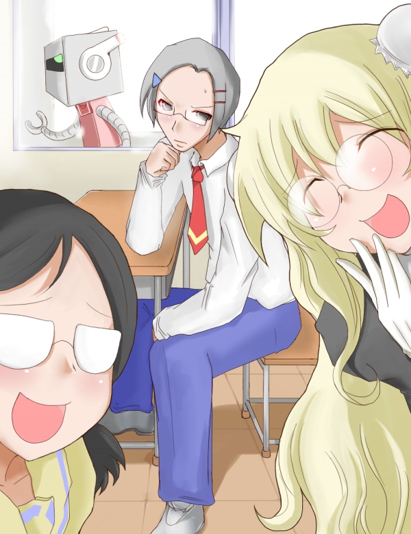 serizawa akane, behoimi, media, inugami tsurugi, and robokko (pani poni dash!)