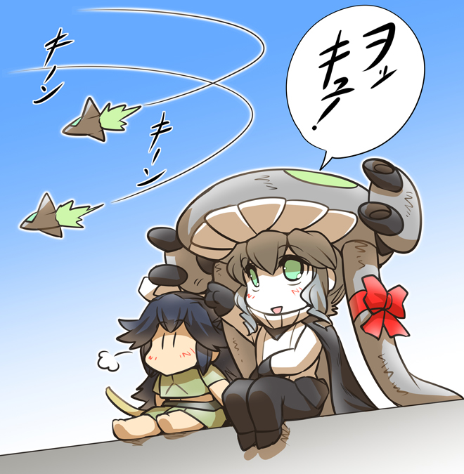 wo-class aircraft carrier and katsuragi (kantai collection) drawn by hisahiko