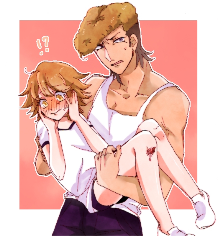 fujisaki chihiro and owada mondo (danganronpa and 1 more) drawn by toshi_(anna1111)