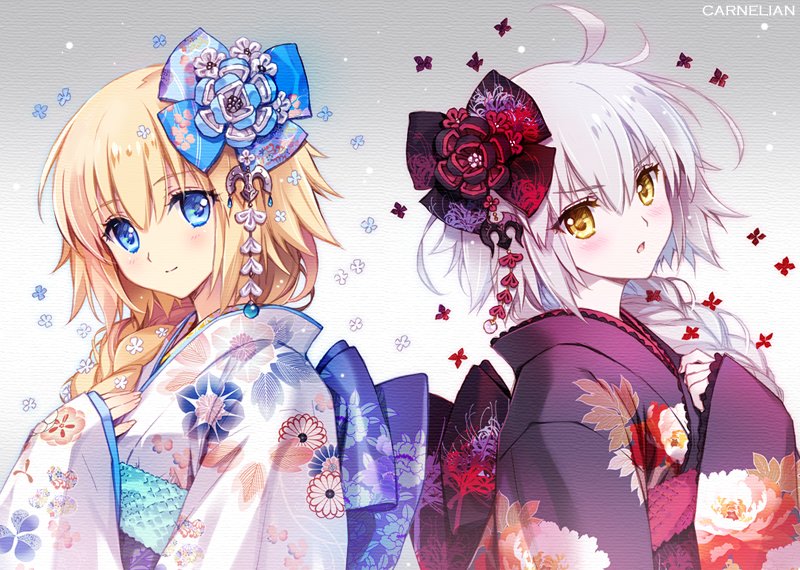 jeanne d'arc alter and jeanne d'arc (fate and 1 more) drawn by carnelian