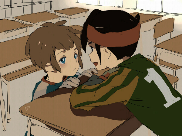 endou mamoru and tachimukai yuuki (inazuma eleven) drawn by lowe_(slow)