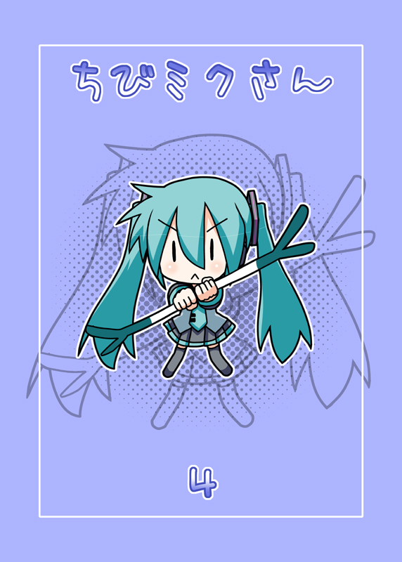 hatsune miku and chibi miku (vocaloid) drawn by minami_(colorful_palette)