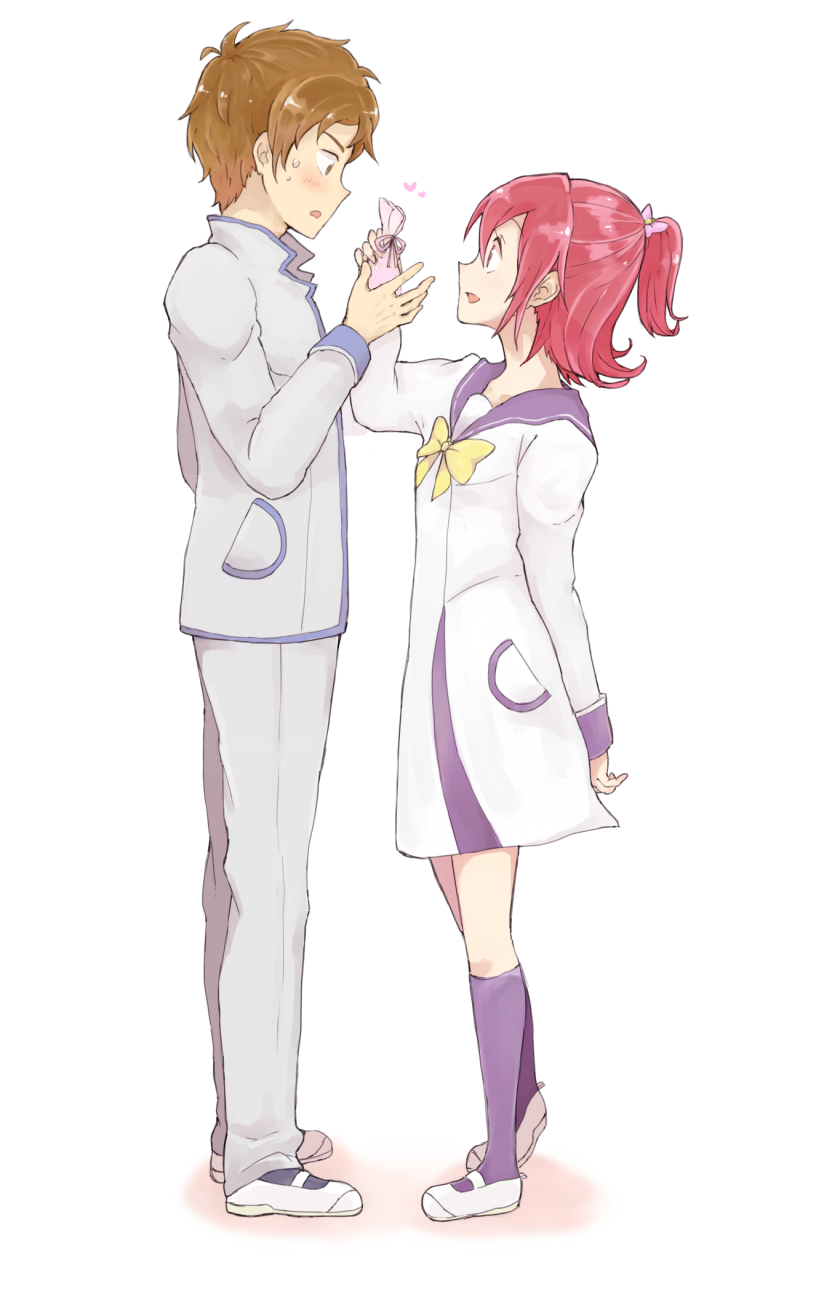 aida mana and nikaidou takuya (precure and 1 more) drawn by sato_no
