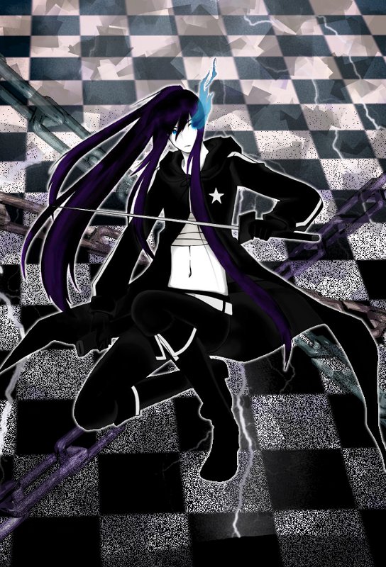 black rock shooter and kamui gakupo (vocaloid and 1 more)