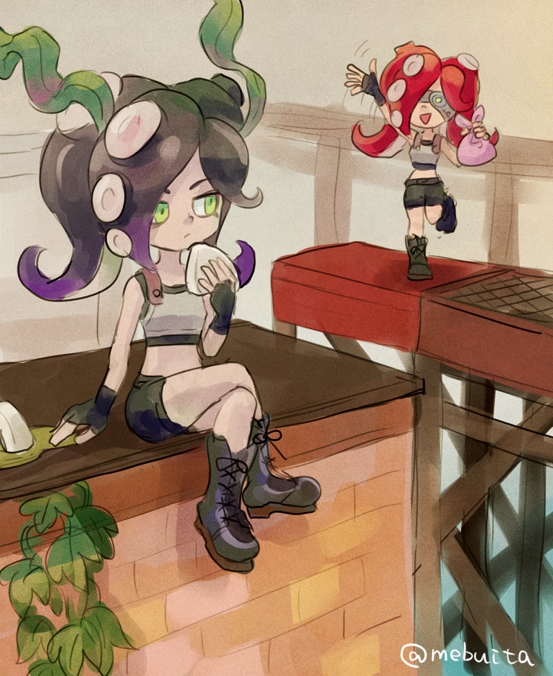takozonesu (splatoon and 1 more) drawn by mebuita