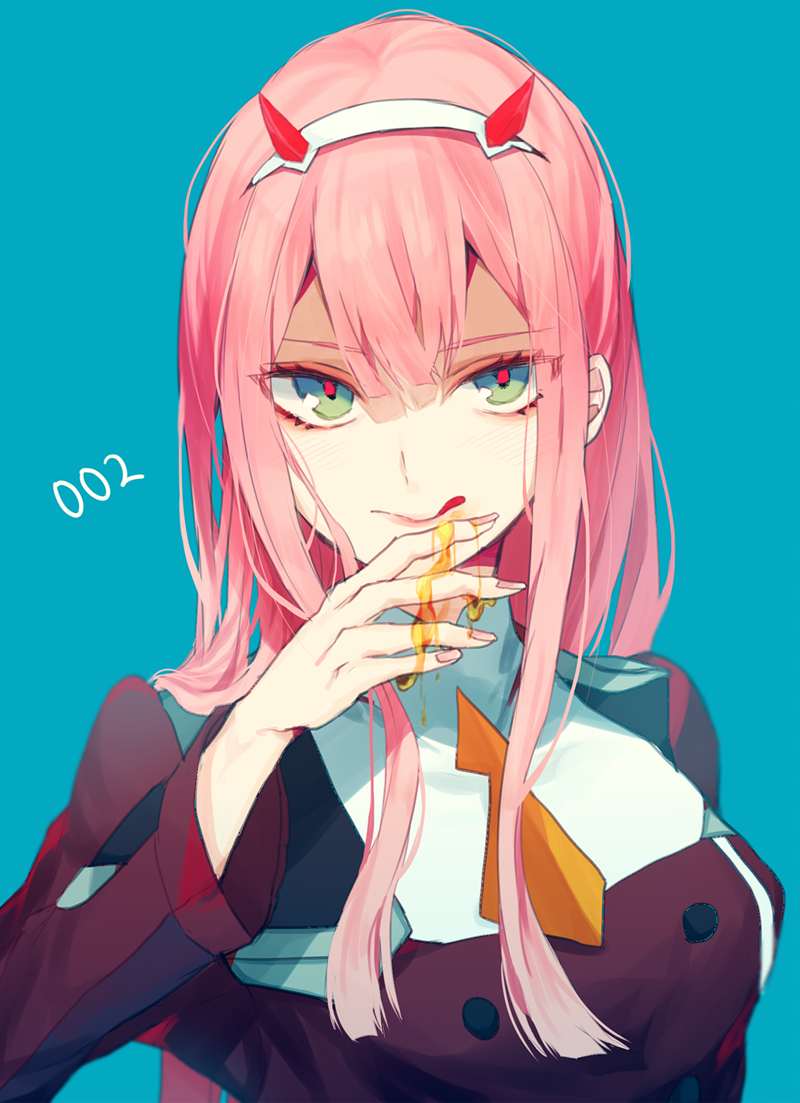 zero two (darling in the franxx) drawn by satsuki_(miicat)