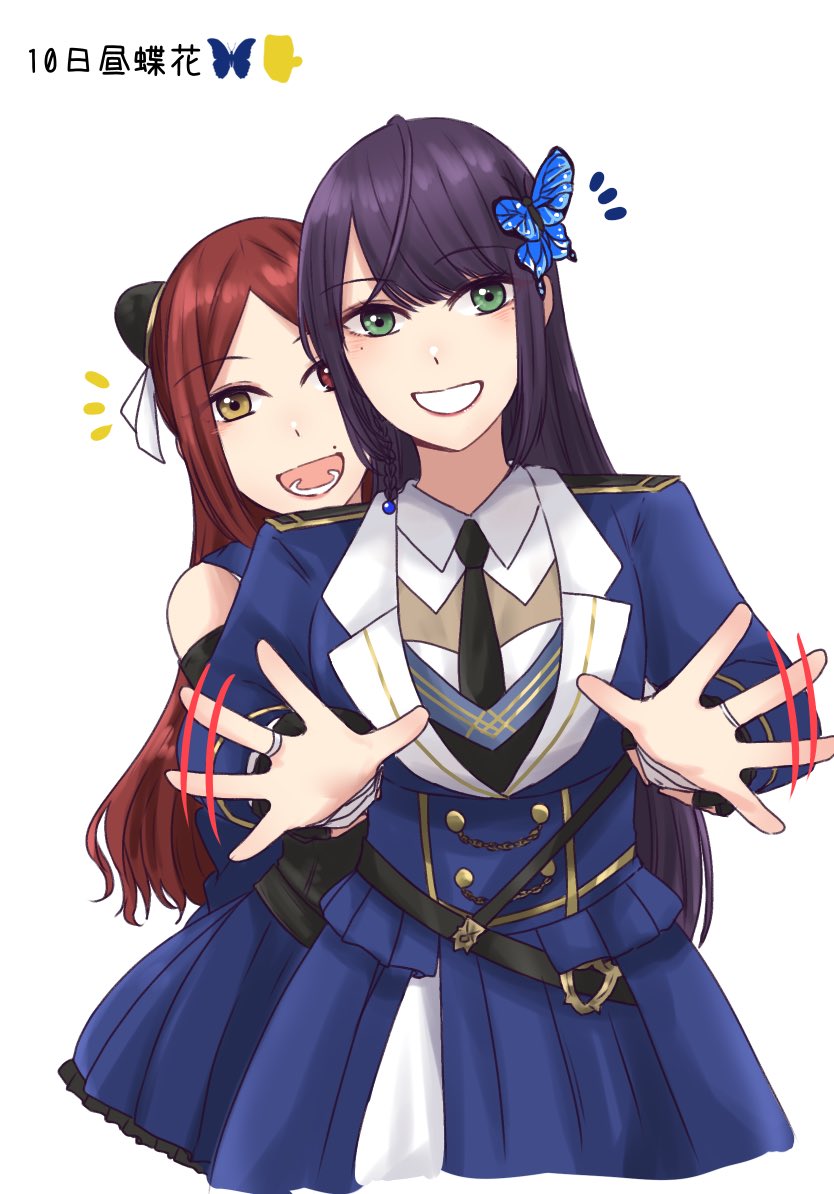 funada kiito and shiba tomoshibi (assault lily) drawn by nigari_(ngari_0115)