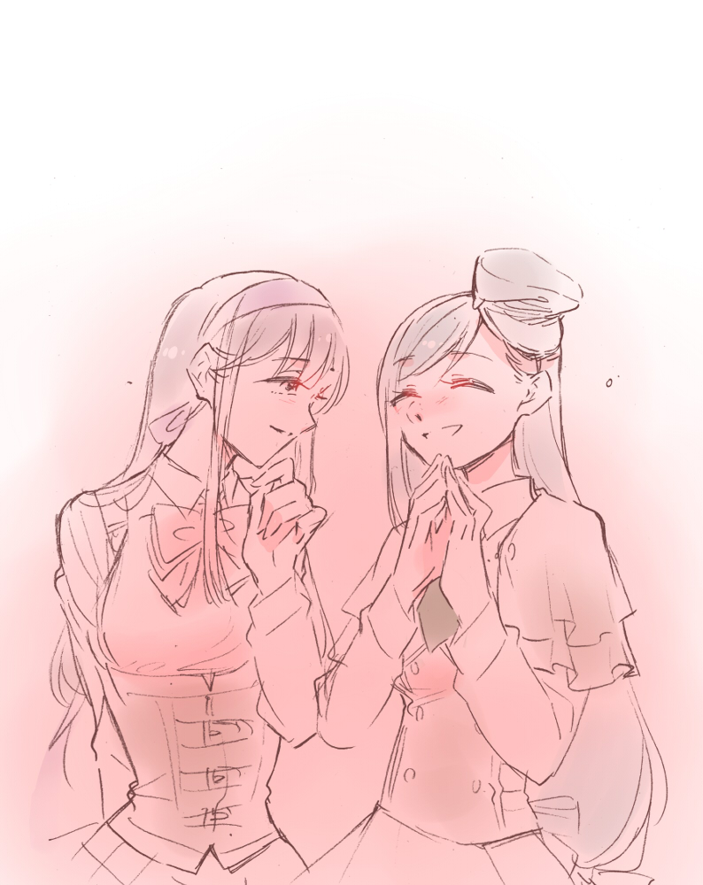 kishimoto maria mirai and yoshii kasumiko (assault lily) drawn by santouka