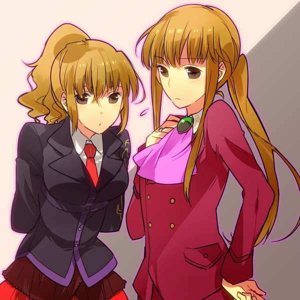 ushiromiya jessica and ushiromiya lion (umineko no naku koro ni) drawn by towa1