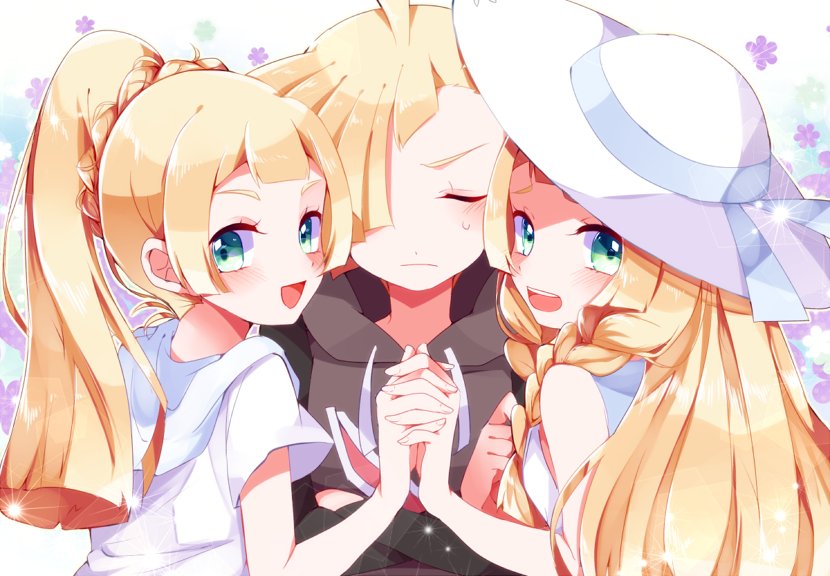 lillie and gladion (pokemon and 1 more) drawn by mvls_7