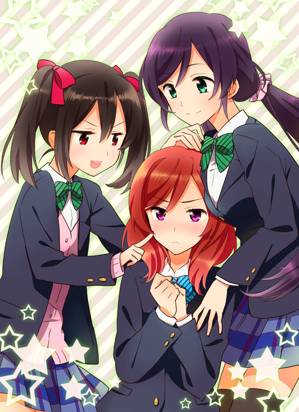 nishikino maki, tojo nozomi, and yazawa nico (love live! and 1 more) drawn by yuzucky