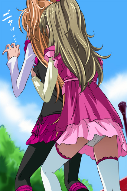 houjou hibiki and minamino kanade (precure and 1 more) drawn by haruyama_kazunori