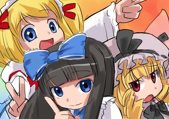 star sapphire, luna child, and sunny milk (touhou) drawn by hirosato