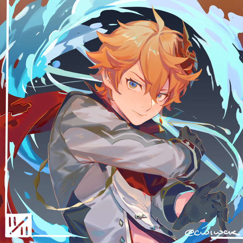 tartaglia (genshin impact) drawn by cwilocky