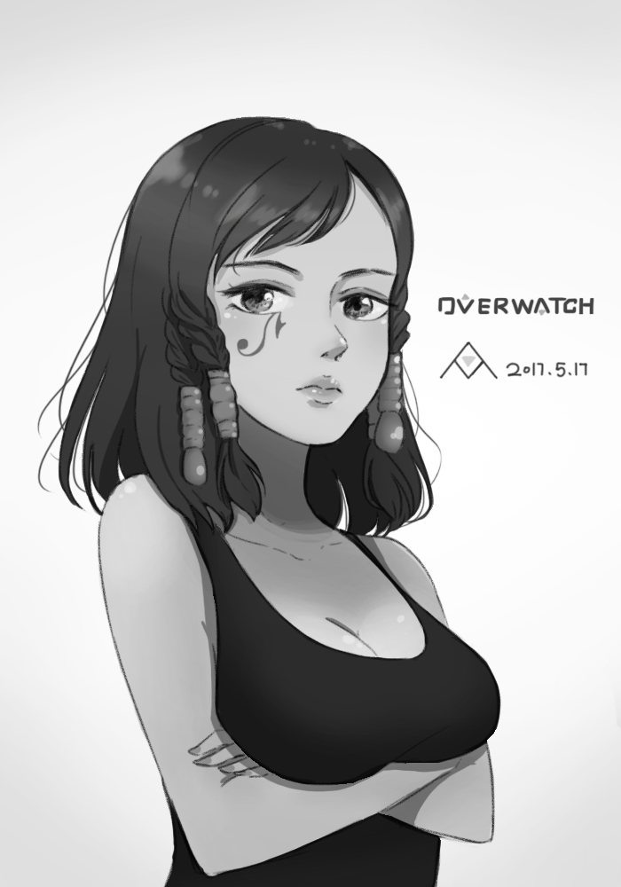 pharah (overwatch and 1 more) drawn by simsoseol