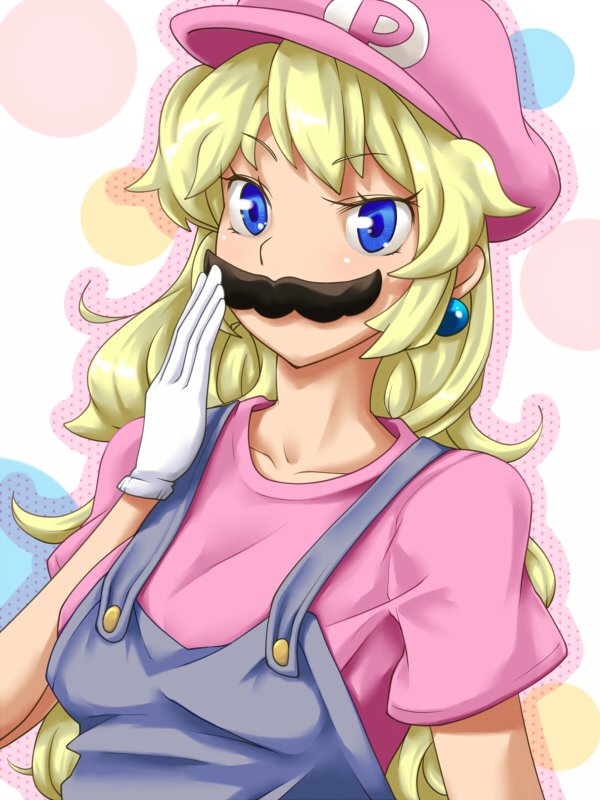 princess peach and mario (mario) drawn by yassy_(yasikoz2008)