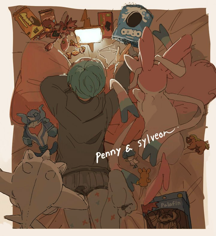 rotom, sylveon, rotom phone, penny, quaxly, and 5 more (pokemon and 1 more) drawn by cc8nw42u15apug0