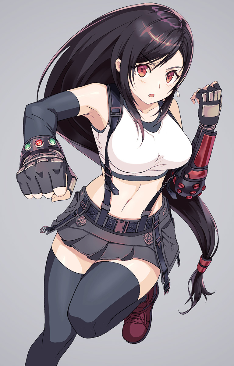 tifa lockhart (final fantasy and 2 more) drawn by yagi2013