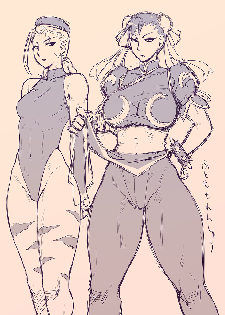 chun-li and cammy white (street fighter) drawn by redrop