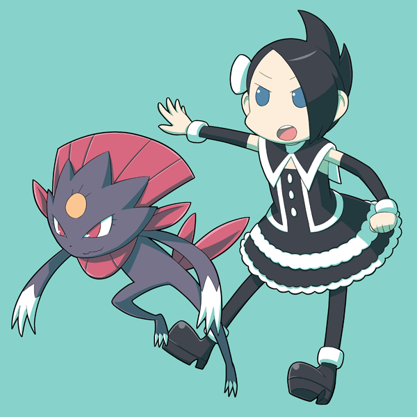 weavile and marley (pokemon and 1 more) drawn by aka_(s3637)