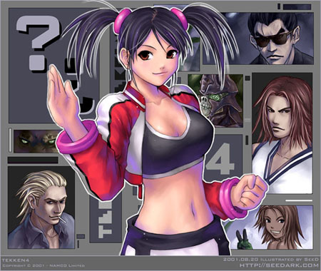mishima kazuya, ling xiaoyu, king, hwoarang, christie monteiro, and 2 more (tekken and 1 more) drawn by seedark
