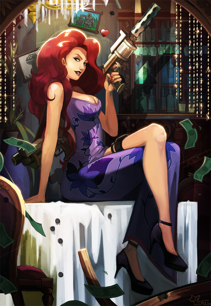 miss fortune and secret agent miss fortune (league of legends) drawn by neo-tk..