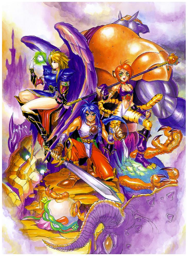 katt, nina, ryu, spar, and rand (breath of fire and 1 more)