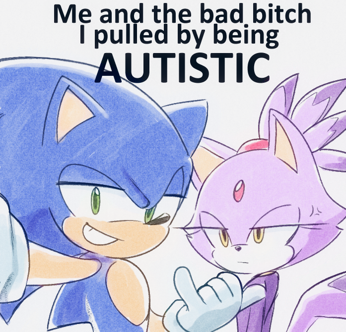 sonic the hedgehog and blaze the cat (sonic) drawn by nek0galleta