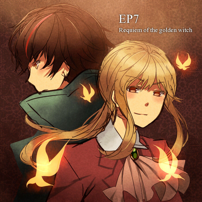 ushiromiya lion and willard h. wright (umineko no naku koro ni) drawn by kouichirou