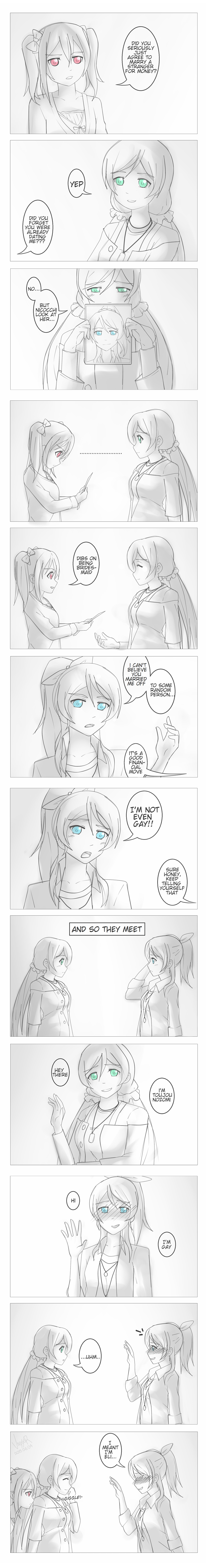tojo nozomi, yazawa nico, and ayase eli (love live! and 1 more) drawn by vnixxir