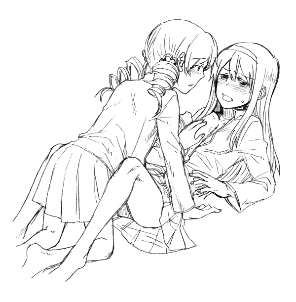 akemi homura and tomoe mami (mahou shoujo madoka magica) drawn by torinone