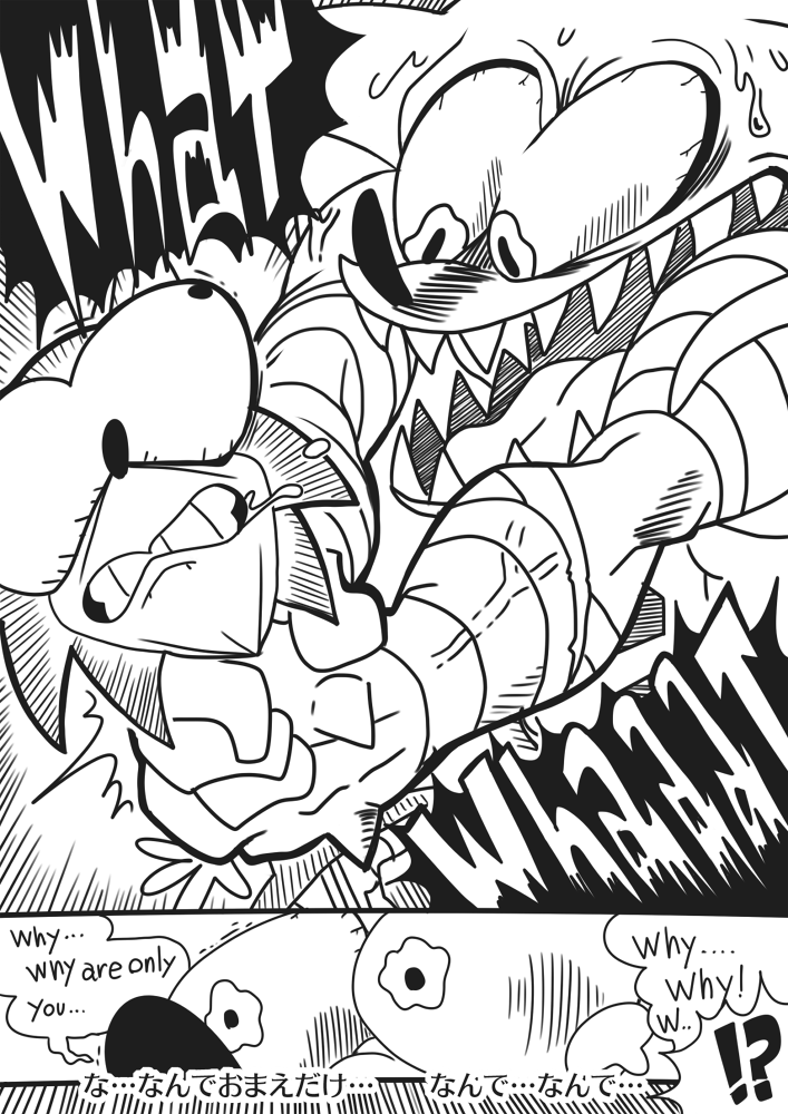sonic the hedgehog and knuckles the echidna (sonic and 1 more) drawn by gashi-gashi