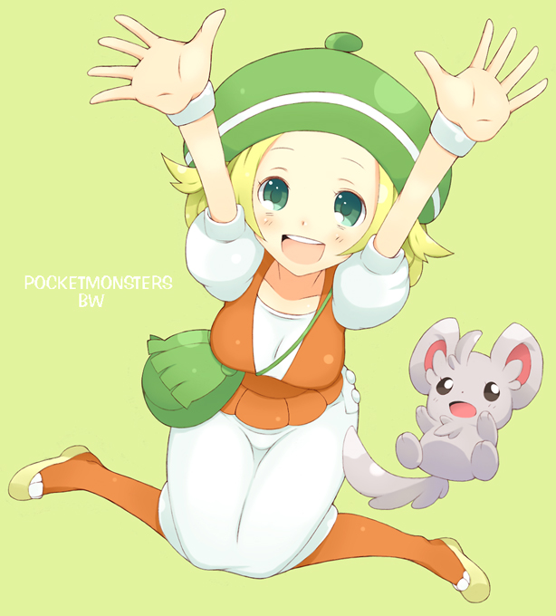 bianca and minccino (pokemon and 1 more) drawn by kannagi_kaname