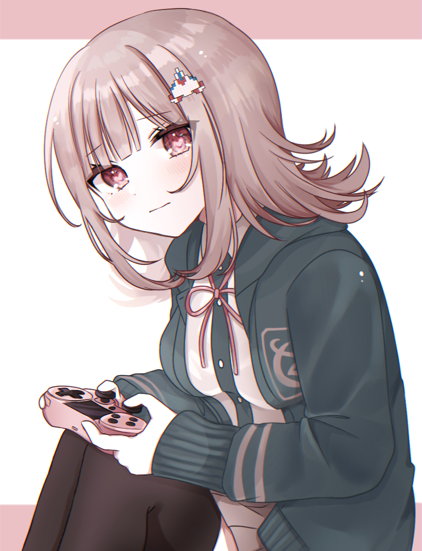 nanami chiaki (danganronpa and 2 more) drawn by rrr_0704_matu