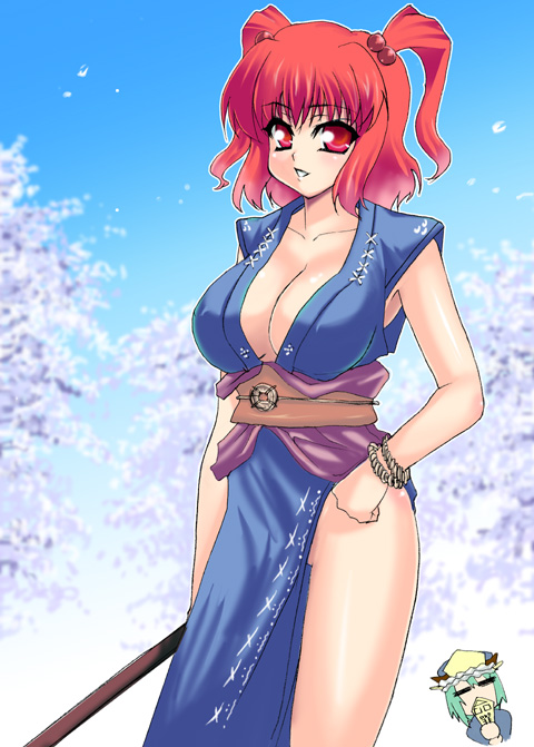 shiki eiki and onozuka komachi (touhou) drawn by takadoya