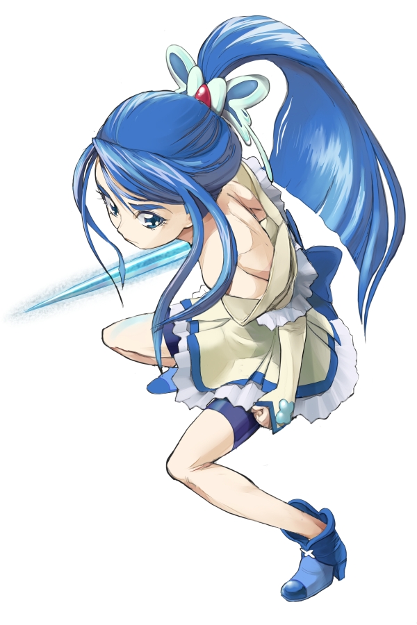 minazuki karen and cure aqua (precure and 1 more) drawn by moudoku_(decopon3rd)