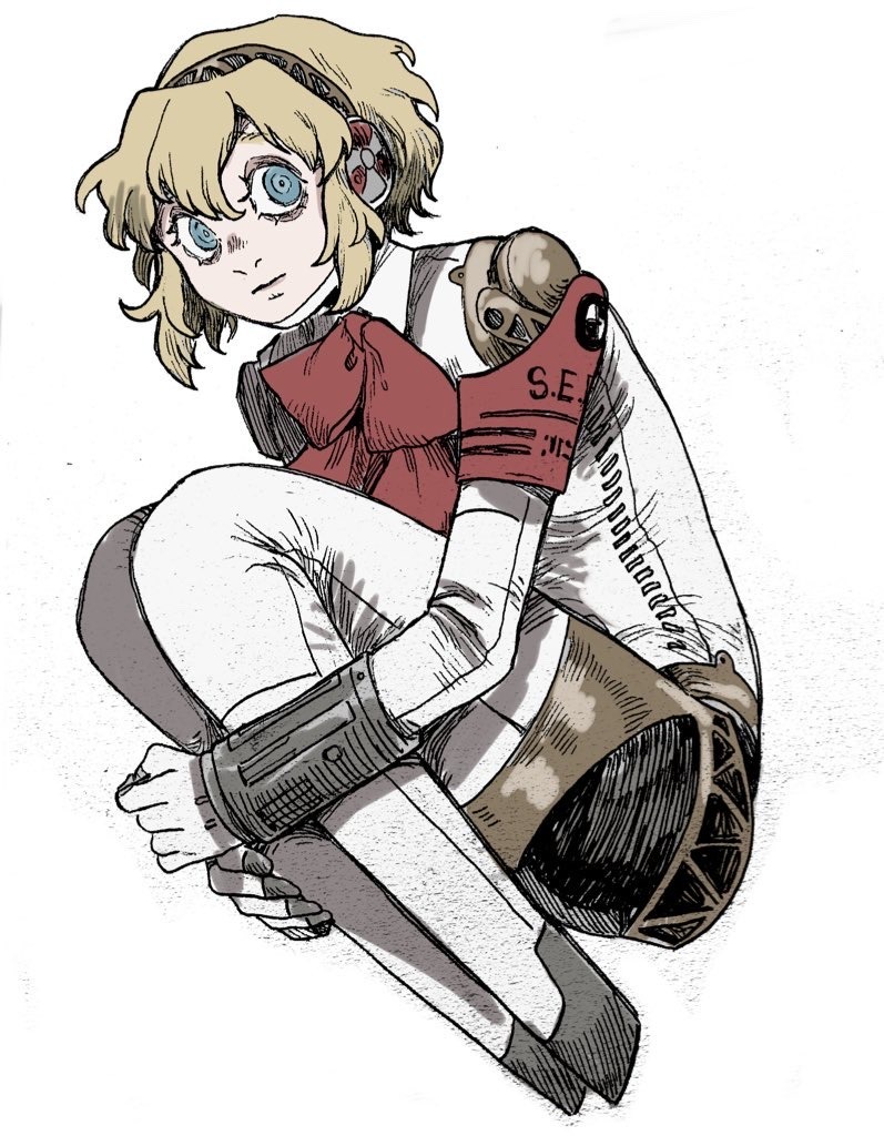 aigis (persona and 1 more) drawn by kuropin