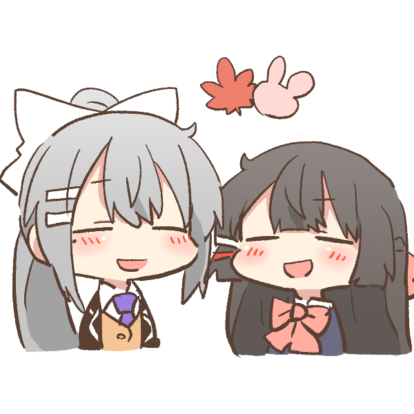 tsukino mito and higuchi kaede (nijisanji) drawn by rebecca_(keinelove)