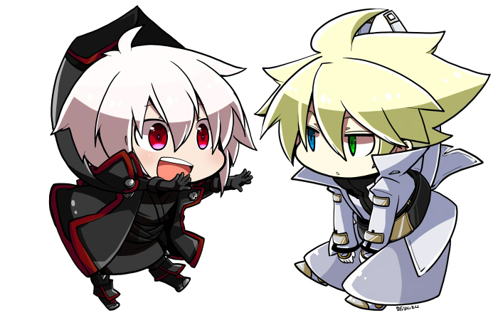 ragna the bloodedge and jin kisaragi (blazblue) drawn by kuro_yuzu