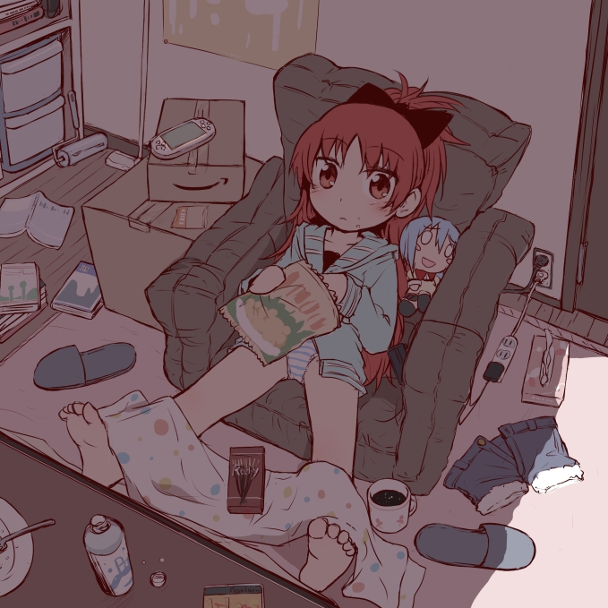 miki sayaka and sakura kyoko (mahou shoujo madoka magica and 1 more) drawn by ryuunosuke_(luckyneco)