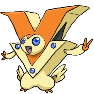 victini and victoreem (pokemon and 2 more) drawn by migrantbird392