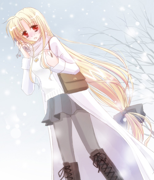 fate testarossa (lyrical nanoha and 1 more) drawn by hachikei