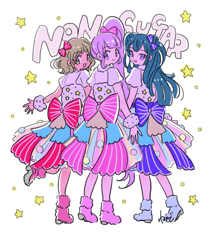 manaka non, tsukikawa chili, and taiyo pepper (pretty series and 1 more) drawn by rituyama1