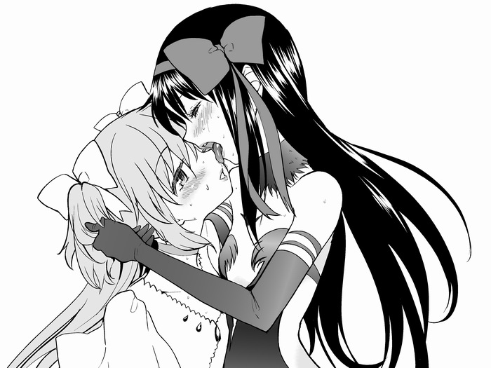 akemi homura, kaname madoka, ultimate madoka, and akuma homura (mahou shoujo madoka magica and 1 more) drawn by ayanero_taicho