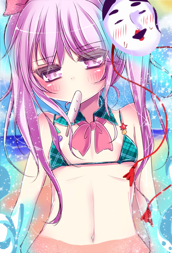 hata no kokoro (touhou) drawn by matasabu