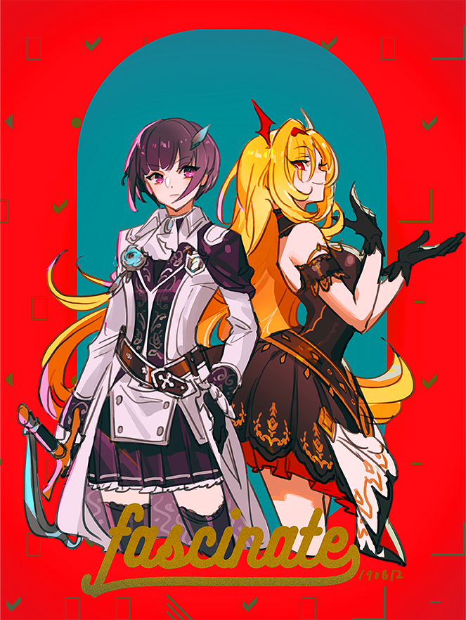 shirayuki chiyo and kurosaki chitose (idolmaster and 1 more) drawn by haun