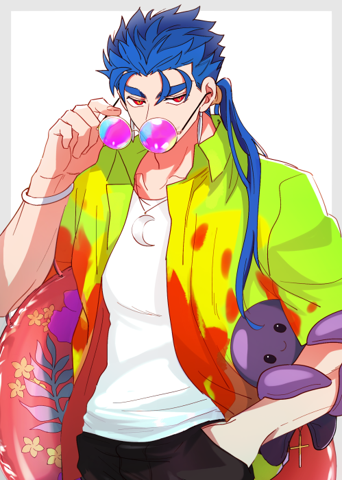 cu chulainn (fate and 2 more) drawn by yap_(dhgrail)
