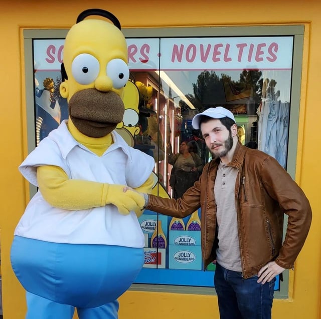 homer simpson and zach hadel (the simpsons and 1 more)